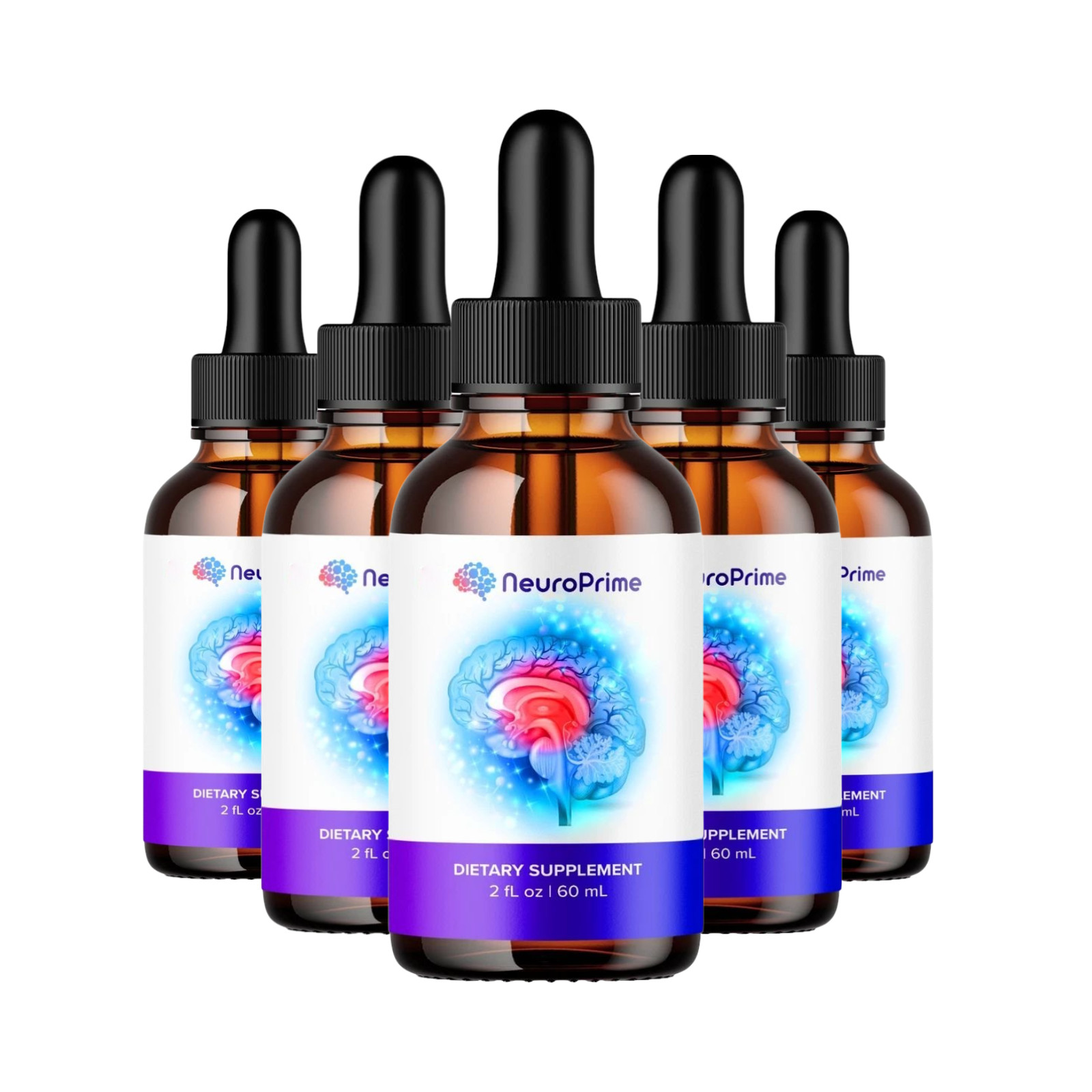 (5-Pack) Neuro Prime Drops – NeuroPrime Supports Focus, Memory & Mental Clarity