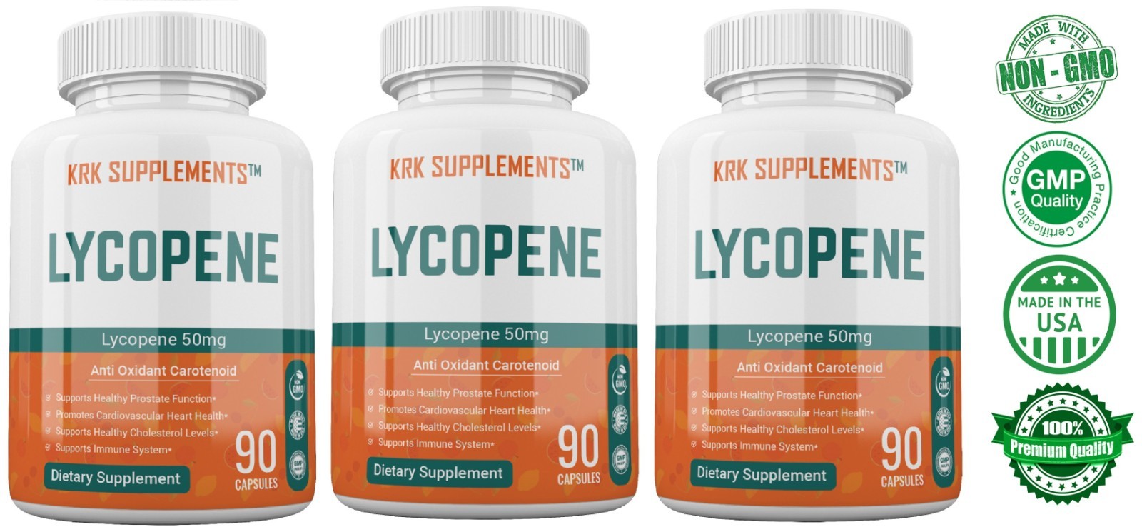 3 pk Lycopene 50mg Prostate Health Support Supplement
