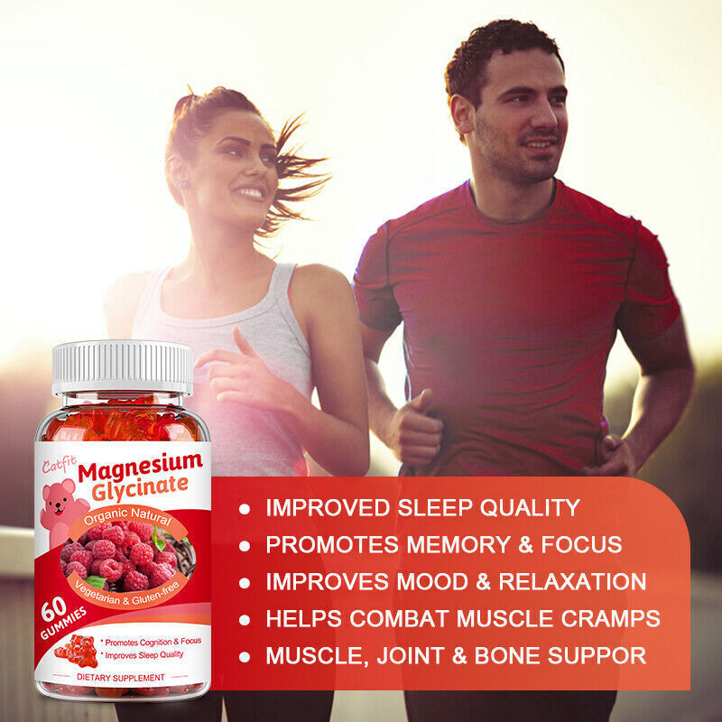 Catfit Glycine magnesium &Raspberry Gummy Vitamin D B6 Cognitive Function Calm