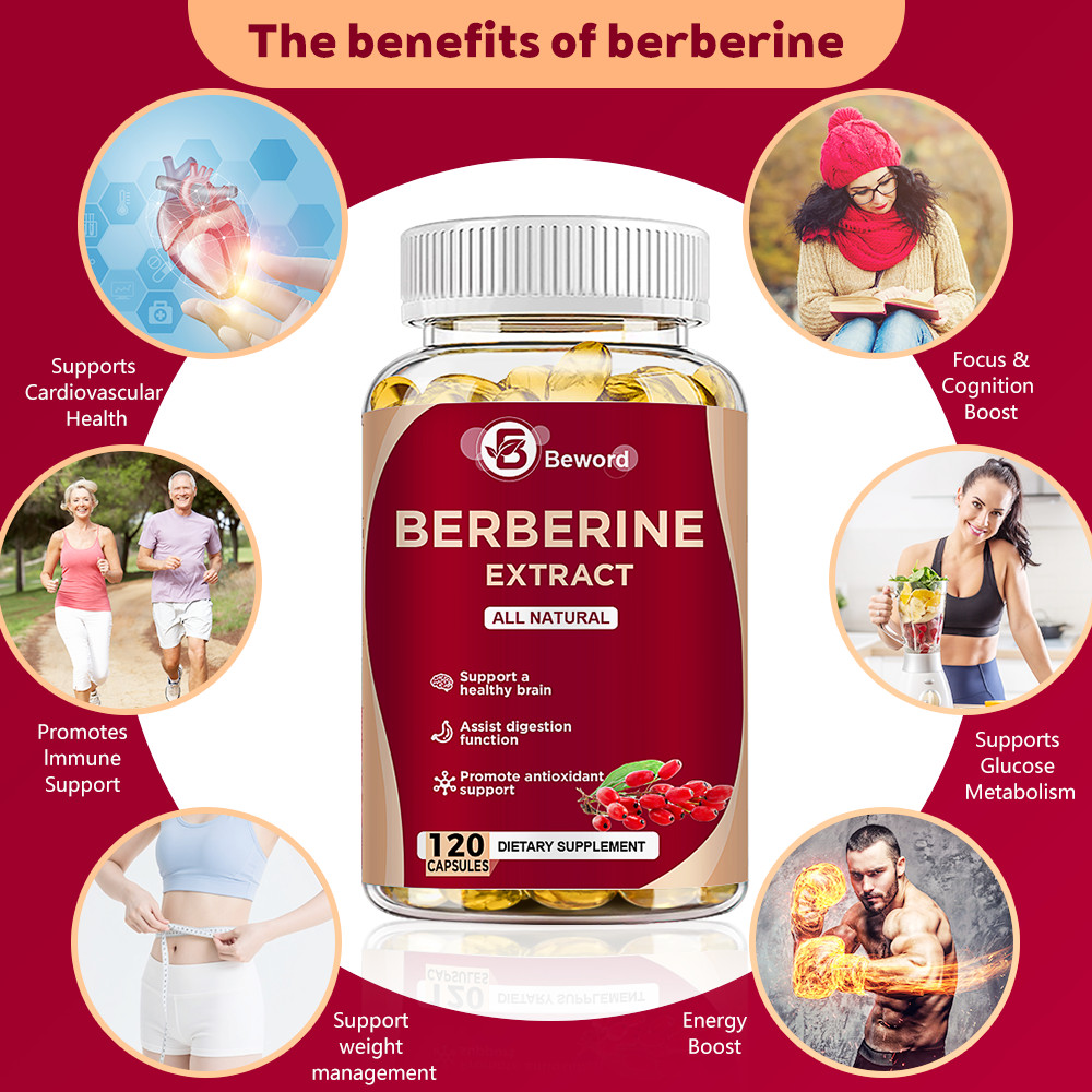 Premium Berberine HCL Extract 1200mg Capsules – Blood Sugar Support 180pills NEW