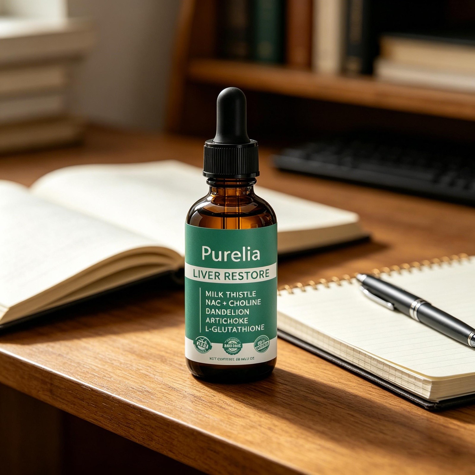 Purelia Liver Restore, Complete Liver Support Supplement with Milk Thistle, Dand