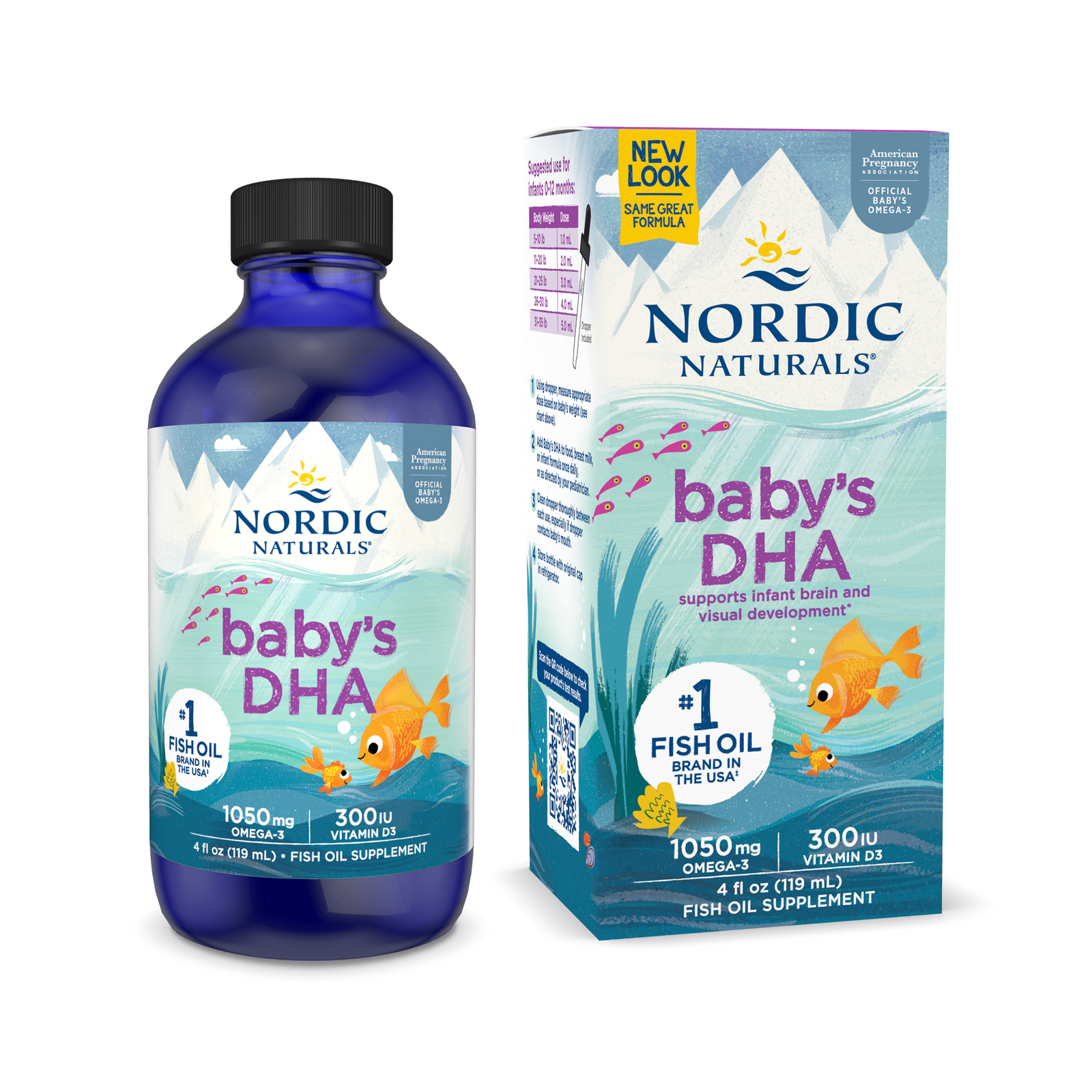 Nordic Naturals Baby’s DHA Liquid – Omegas, Vitamin A & D3 for Development, 4 oz