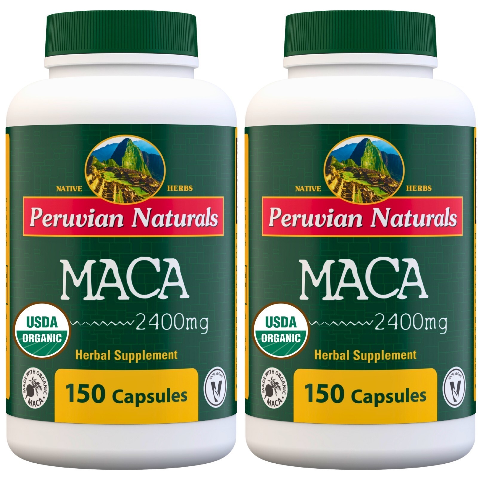 Organic Maca Capsules 800mg Black Red Yellow Maca for Men & Women from Peru