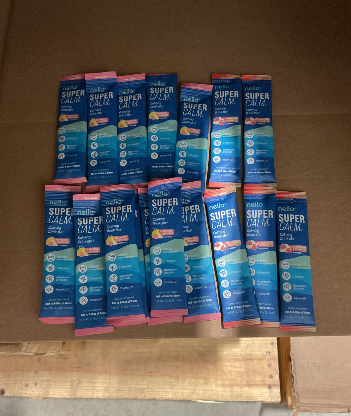 Nello Supercalm Raspberry Lemonade, Strawberries and Cream 17-Packets EX 10/2027