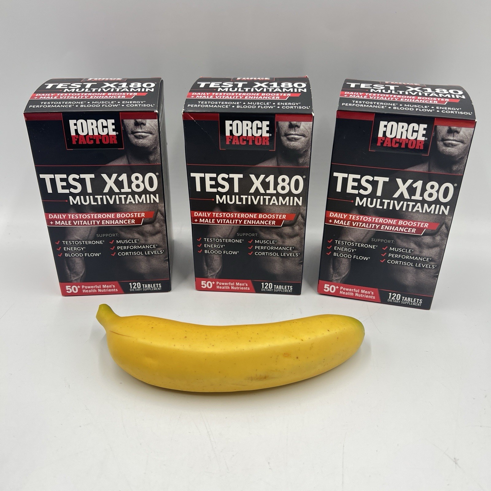Force Factor Test X180 Multivitamin 120 Tablets 3 Boxes (360 Total) New 09/2027