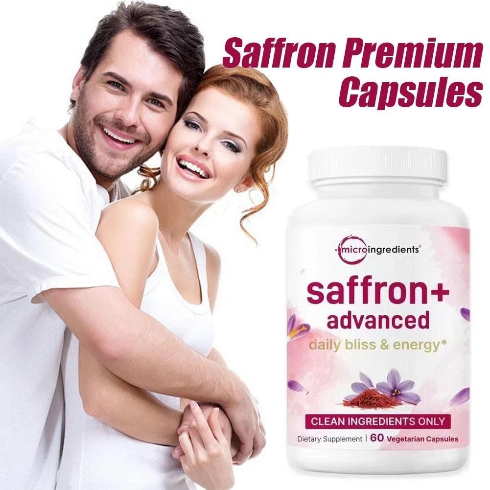 Micro Ingredients Saffron+ Advanced Supplements 60 Veggie Capsules 10-in-1 NEW
