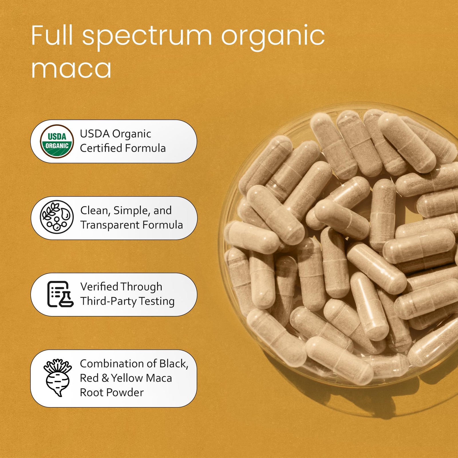 NaturaLife Labs Organic Maca Root – Black, Red & Yellow – 1900 mg per Serving…