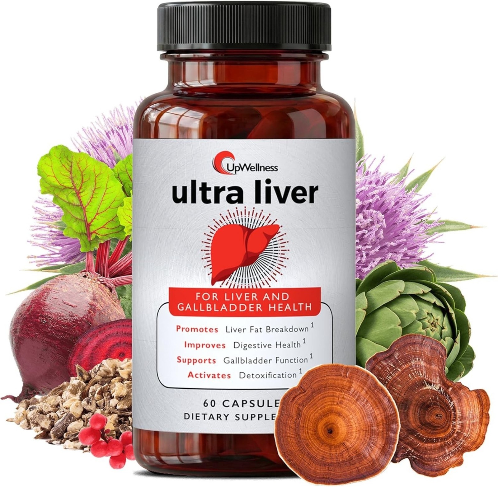 UpWellness Ultra Liver Supplement for Liver Health AND Gallbladder Support