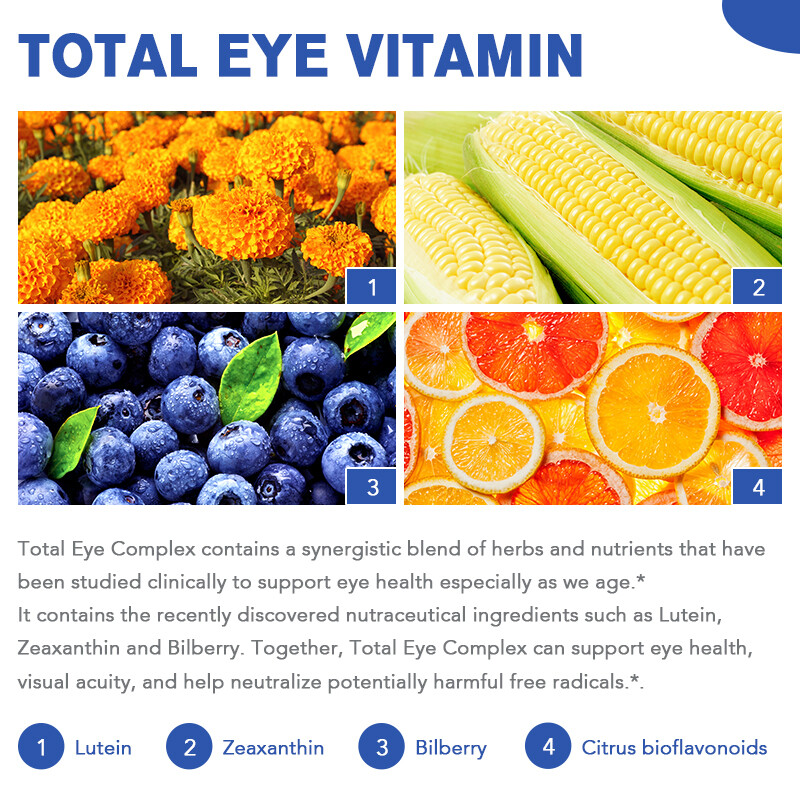 Eye Health 120 Capsules, Lutein Zeaxanthin, Vision Health, Eye Support