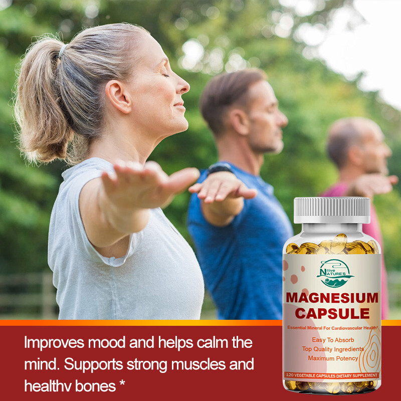 Magnesium Glycinate Capsules 500mg Per Serving-Highest Potency 120/240/480 Pills