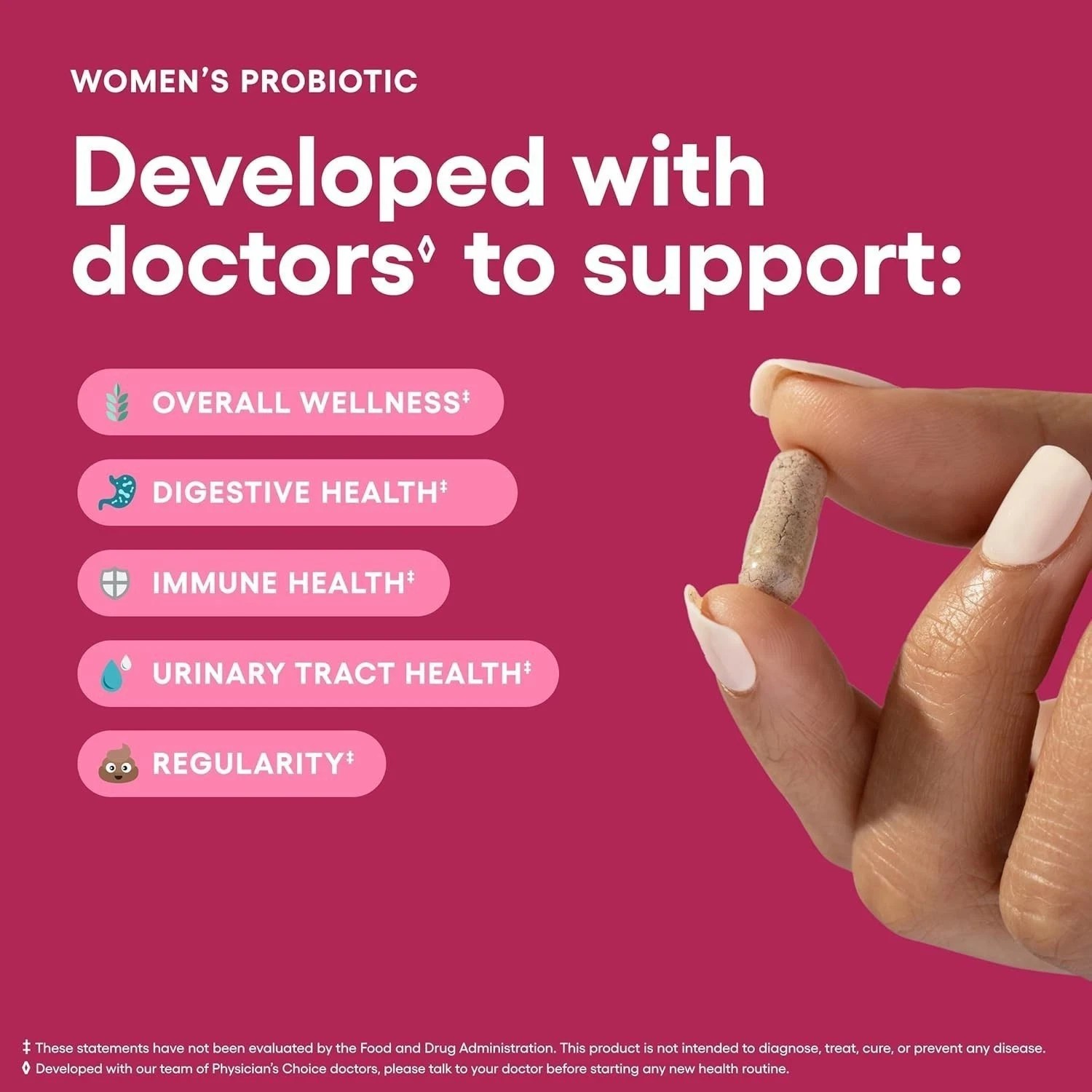 Physician’s Formula Organic Womens Probiotics 50 Billion CFU + Prebiotics 60 Cap