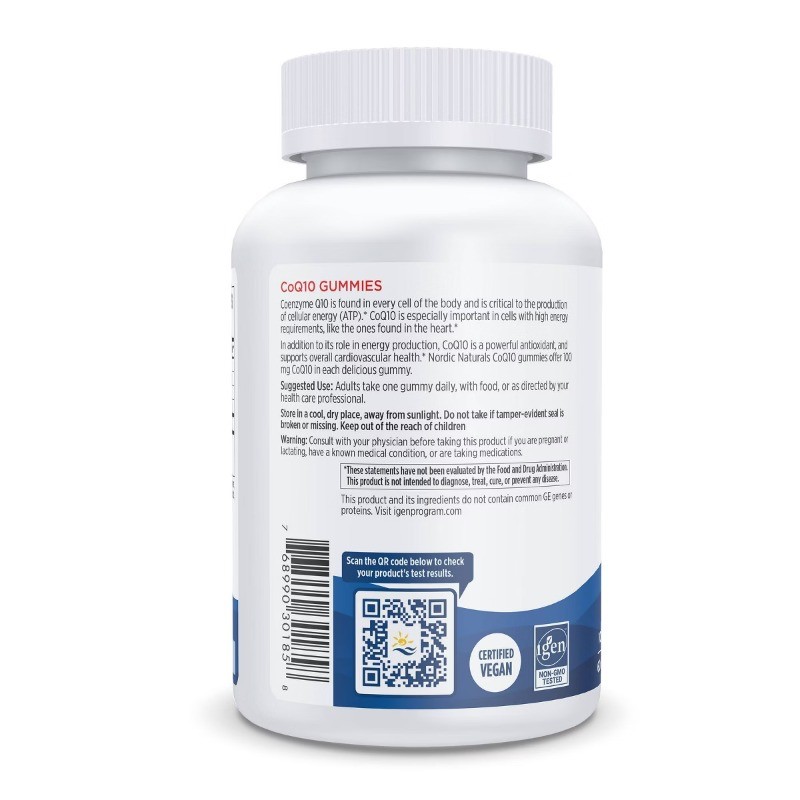 Nordic Naturals CoQ10 Dietary Supplement Gummies – 60ct: Non-GMO, Gluten-Free