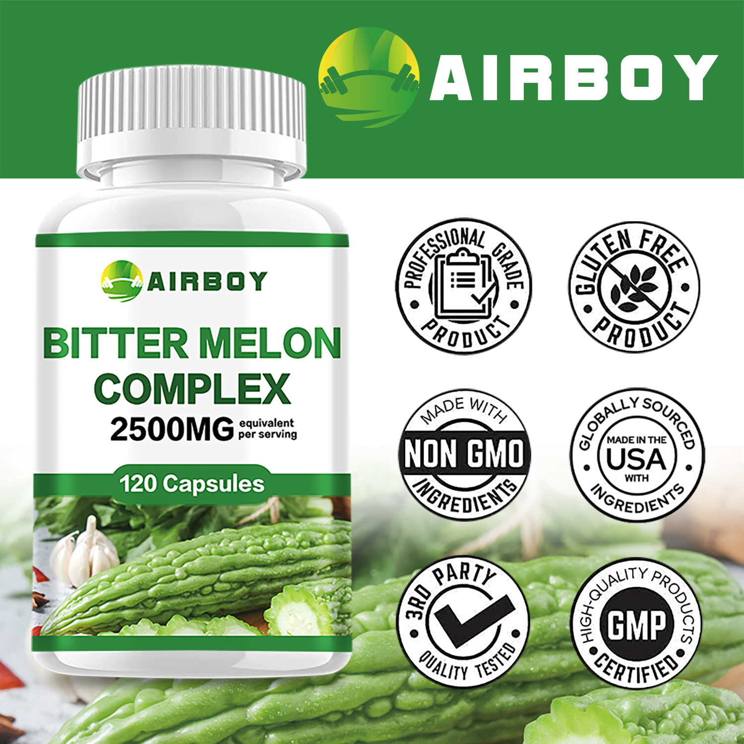 120pcs Bitter Melon Complex – Blood Sugar Support, Weight Lose, Cleanse & Detox