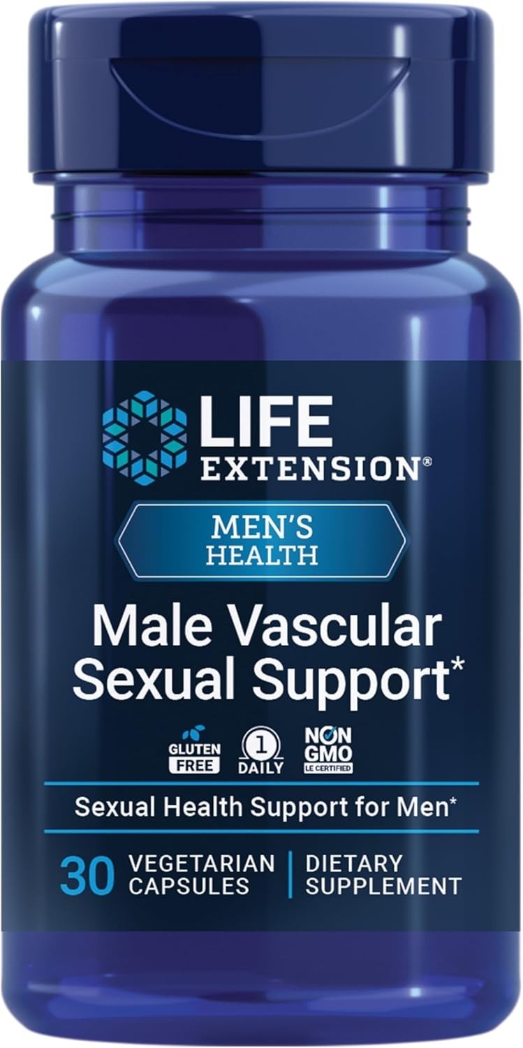 Life Extension Male Vascular Sexual Support 5X30 Veg Caps pack of 5