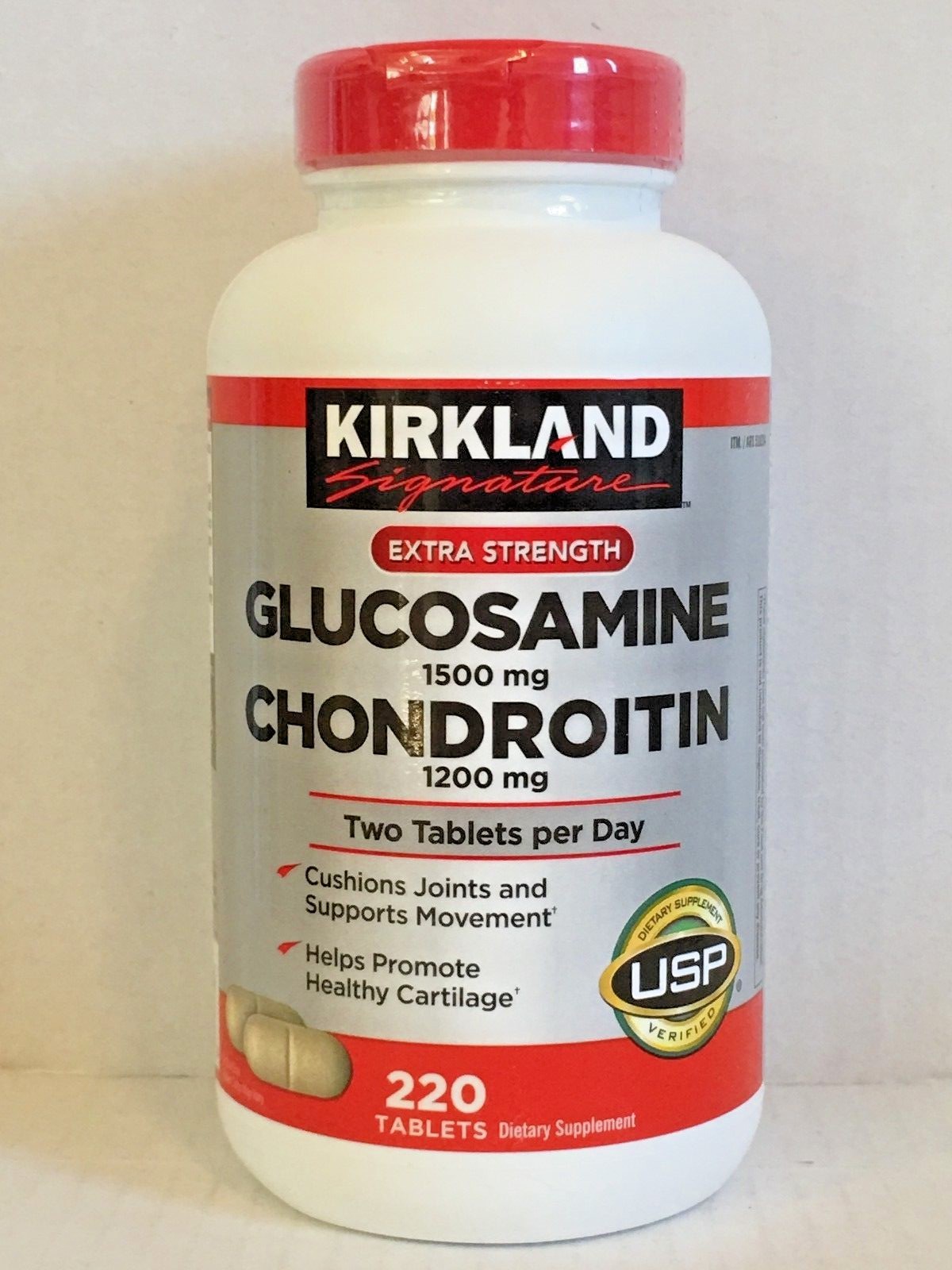 Kirkland Signature Extra Strength Glucosamine Chondroitin 1200mg 220 Tablets