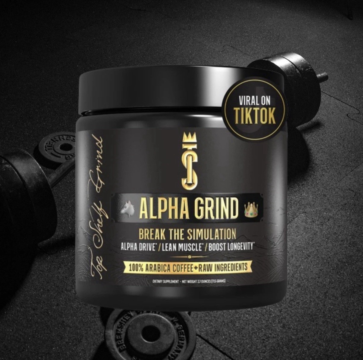 Alpha Grind Instant Maca Arbica Coffee/Supplement, 2.1 oz Exp 9/27 32 Count