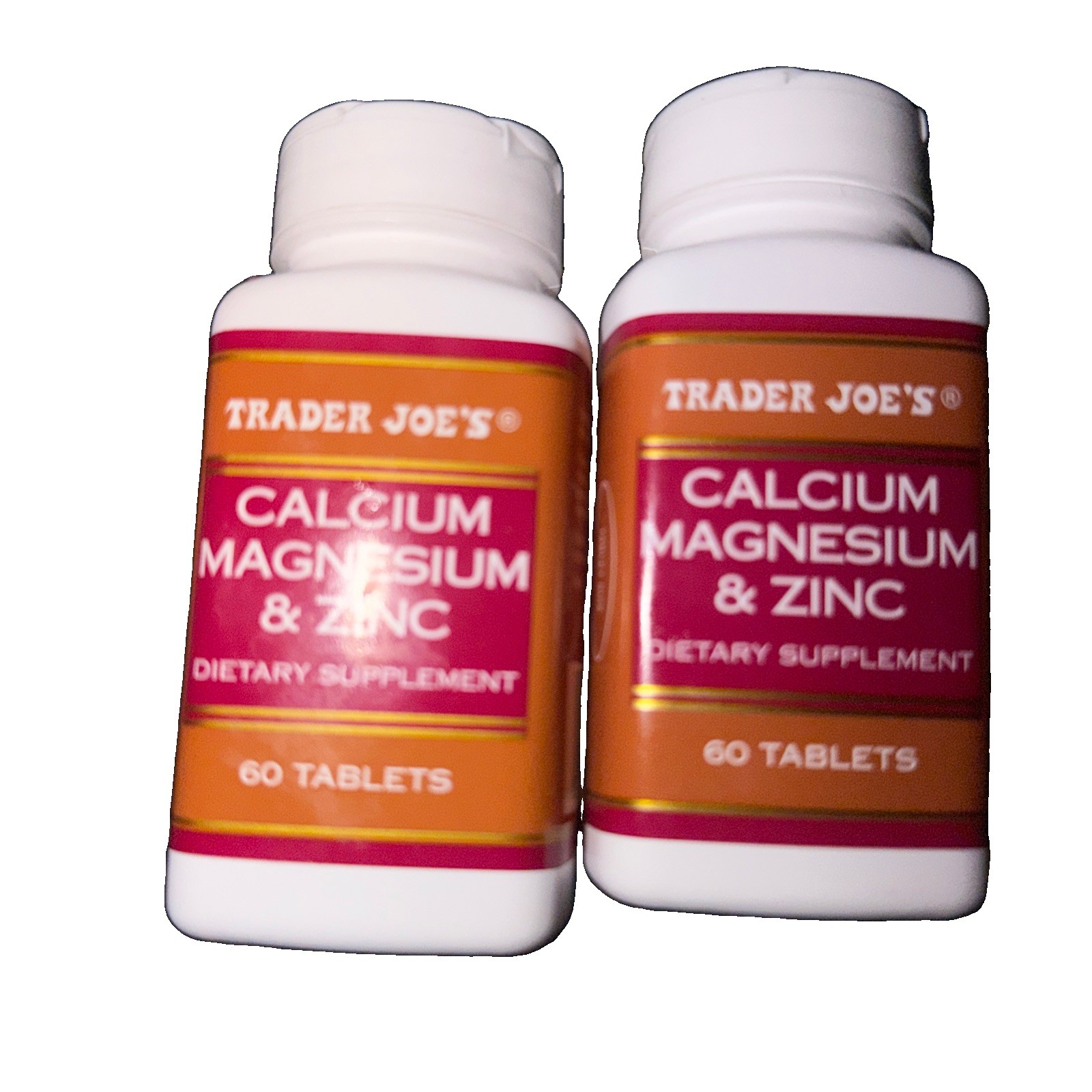 Trader Joe’s Calcium, Magnesium Zinc Supplement Tablets, 60-Pack