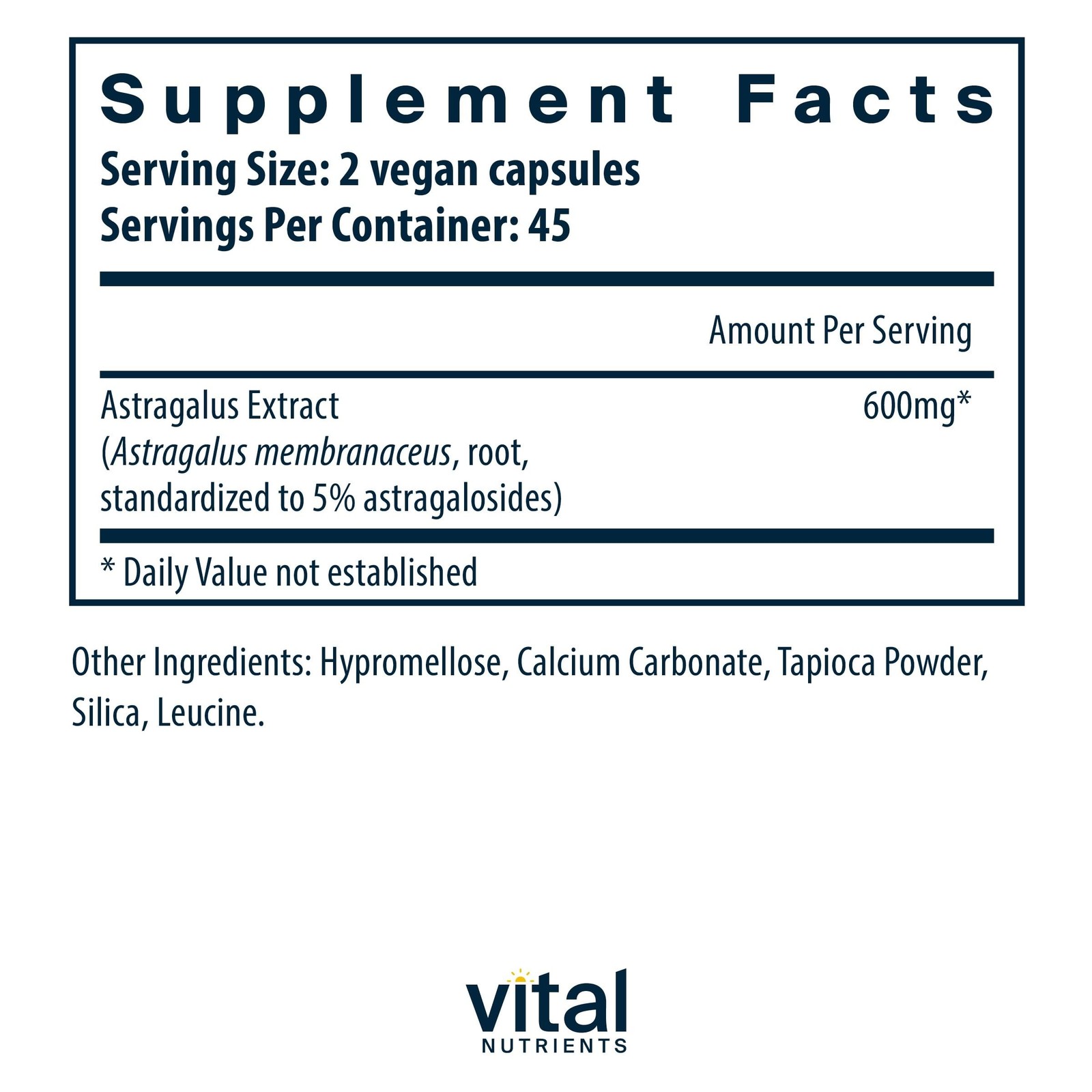Vital Nutrients – Astragalus Root Extract – Vegan Formula – Herbal Support fo…