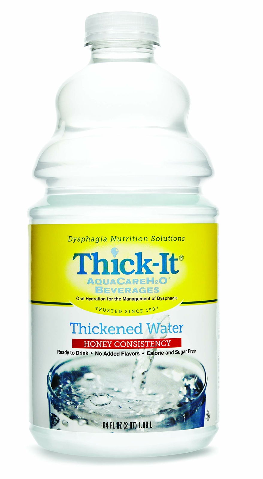 Thick-It AquaCareH2O Unflavored Thickened Water 64oz. Honey Consistency -4/Case
