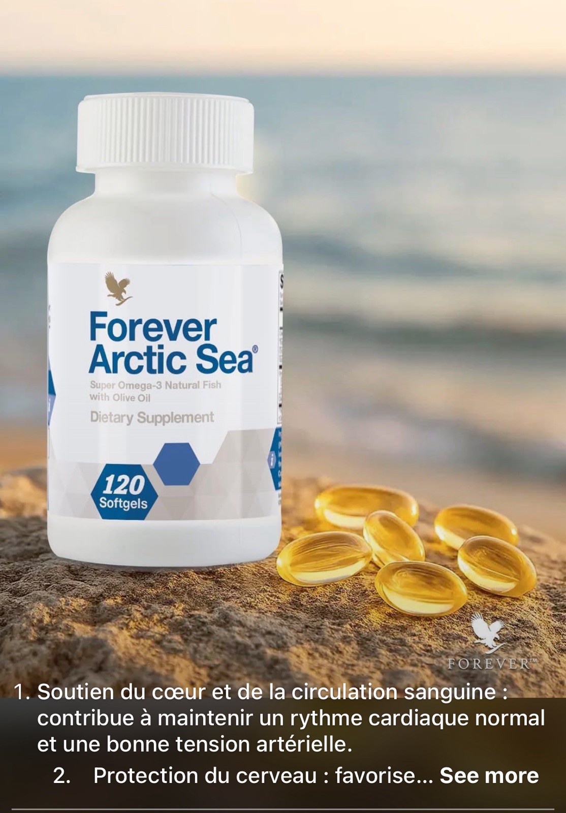 2 FOREVER ARCTIC SEA (120 Softgels) for lower Cholesterol HALAL Exp. 2028